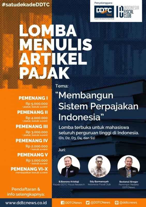 DDTCNews-IFC Gelar Lomba Menulis Artikel Pajak Mahasiswa Berhadiah Total Rp 15 juta