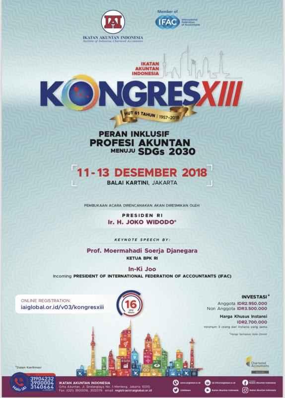 IAI Gelar Seminar Internasional Profesi Akuntan & Kongres XIII IAI