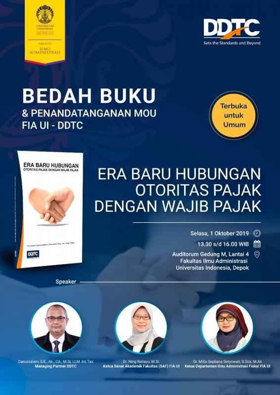 Bedah Buku dan MoU FIA UI-DDTC, Mau Ikut?