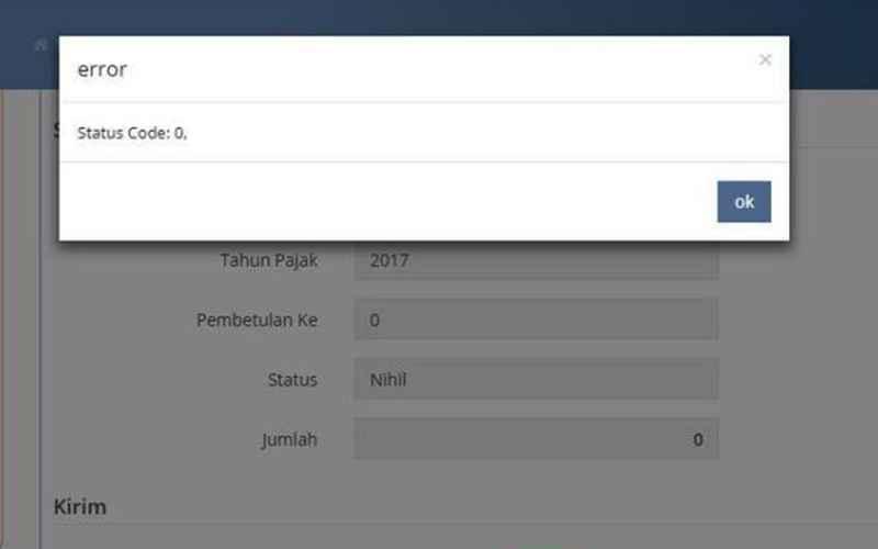 Dapat Notifikasi ‘Error Status Code: 0’ Saat Lapor SPT? Ini Kata DJP