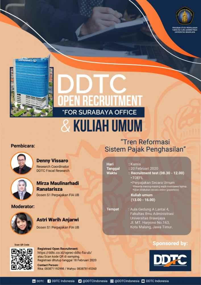 Segera Buka Kantor Surabaya, DDTC Gelar Open Recruitment di UB