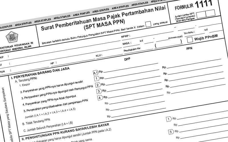 DJP Beri Pengecualian Denda Keterlambatan Lapor SPT Masa PPN 1111