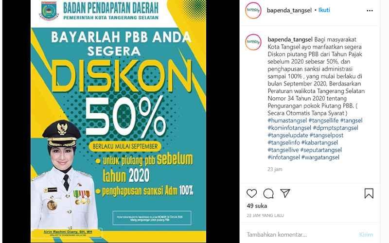 Buat Warga Tangsel! Diskon dan Pemutihan Pajak PBB Dimulai Hari Ini