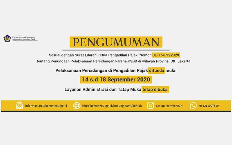 Penyesuaian Waktu Persiapan & Pelaksanaan Persidangan Pengadilan Pajak