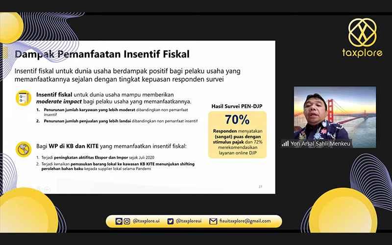 Hasil Survei DJP: 70% WP Puas dengan Adanya Insentif Pajak