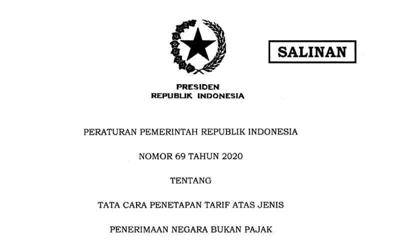 Ada Peraturan Pemerintah Baru Soal Penetapan Tarif atas Jenis PNBP