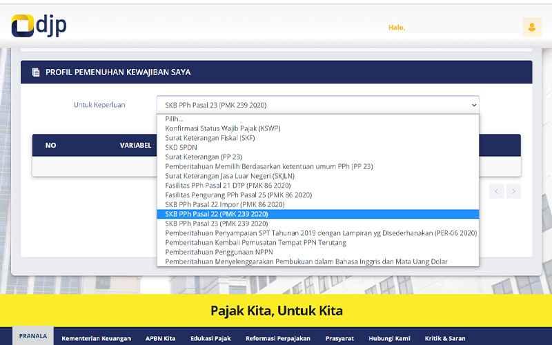 Aplikasi Pengajuan Pembebasan PPh PMK 239/2020 Sudah Ada di DJP Online