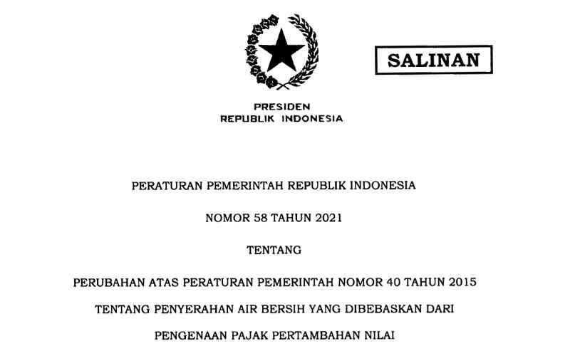 Beleid Baru! Jokowi Resmi Bebaskan PPN Air Bersih