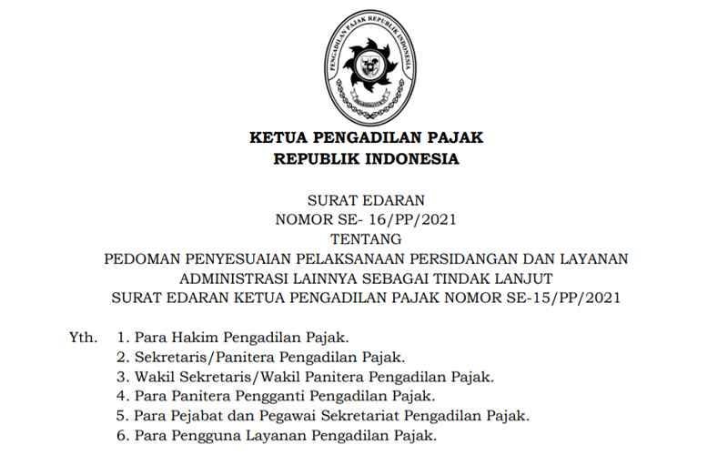 Pengadilan Pajak Terbitkan Pedoman Baru Penyesuaian Pelaksanaan Sidang