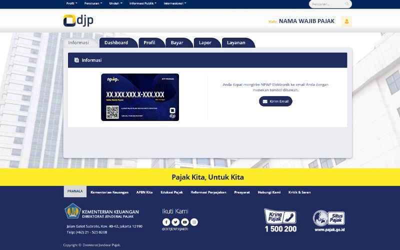 Kartu NPWP Hilang? Wajib Pajak Bisa Pakai Fitur DJP Online Berikut Ini