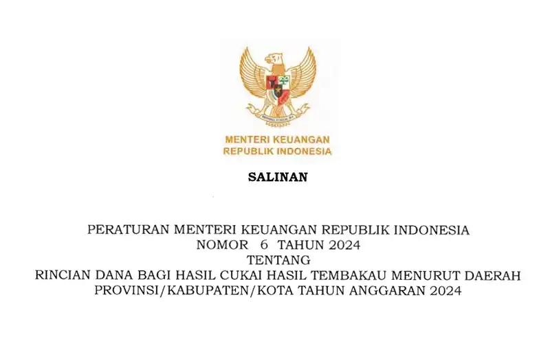 Aturan Perincian DBH Cukai Rokok 2024 Dirilis, Jawa Timur Tertinggi