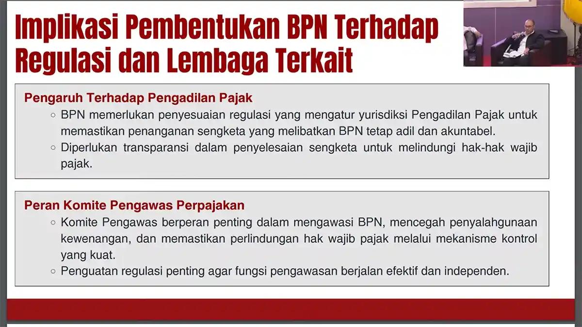 BPN Dibentuk, Pengadilan Pajak Harus Hadir untuk Lindungi Hak WP