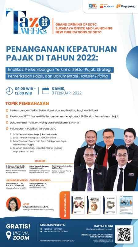 Buka Kantor di Surabaya, DDTC Gelar Free Webinar Kepatuhan Pajak 2022
