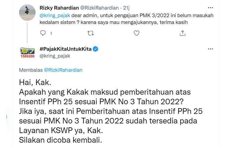 Catat! Aplikasi Pemberitahuan Insentif PPh Pasal 25 Sudah Tersedia