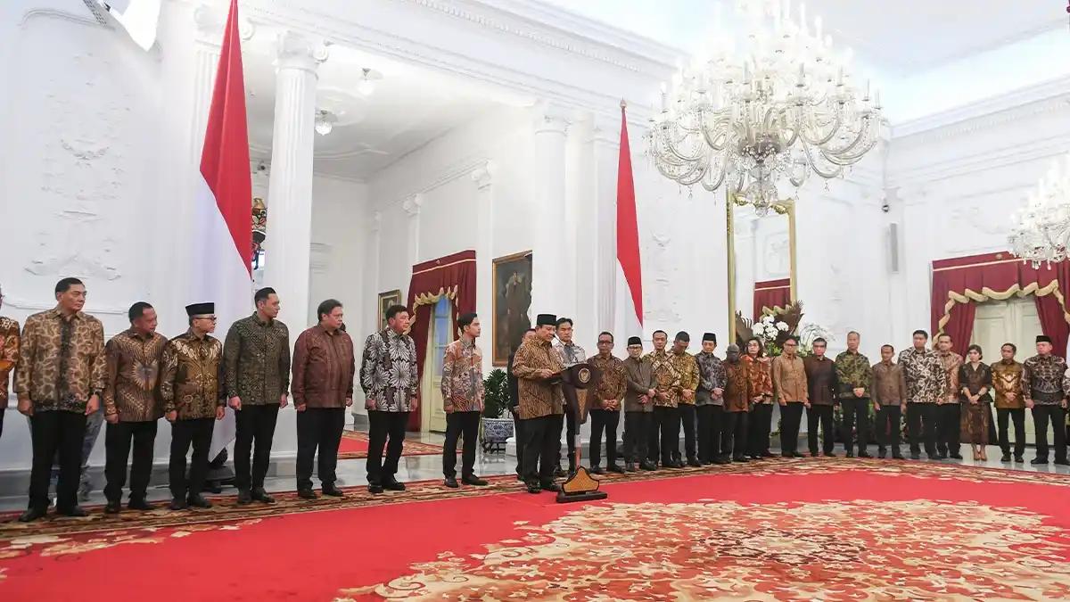 Daftar Lengkap Nama Menteri dan Wakil Menteri di Kabinet Merah Putih