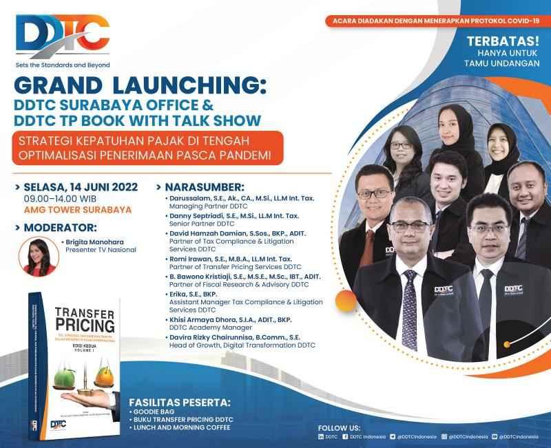 DDTC Gelar Grand Launching Kantor Surabaya dan Buku Transfer Pricing