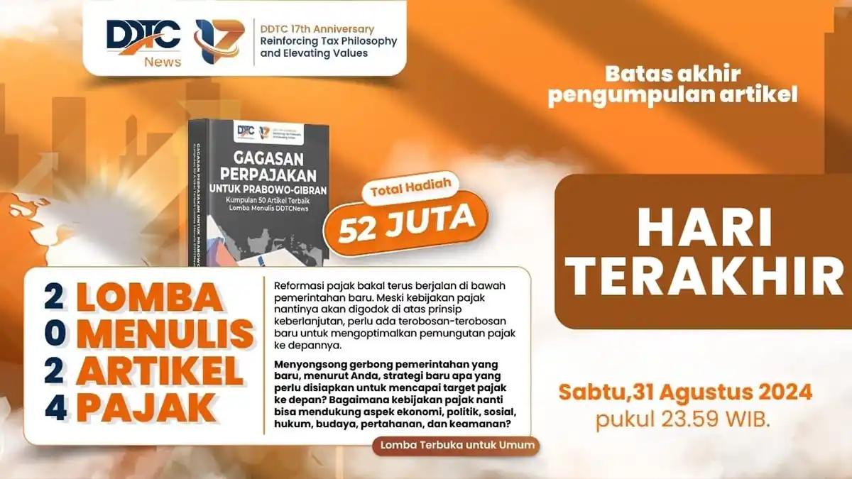 Hari Ini Terakhir! Ikuti Lomba Menulis DDTCNews Berhadiah Rp52 Juta