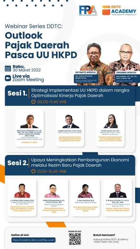 Ikuti Webinar Gratis DDTC! Membedah Outlook Pajak Daerah Pasca UU HKPD