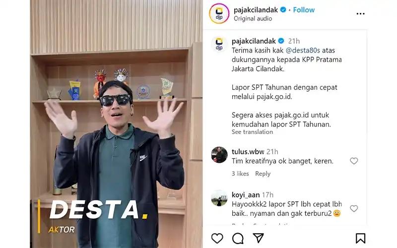 Ingatkan Wajib Pajak Lapor SPT Tahunan, Desta: Jangan Sampai Terlambat