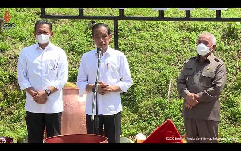 Jokowi Satukan Tanah dan Air dari 34 Provinsi di Ibu Kota Nusantara