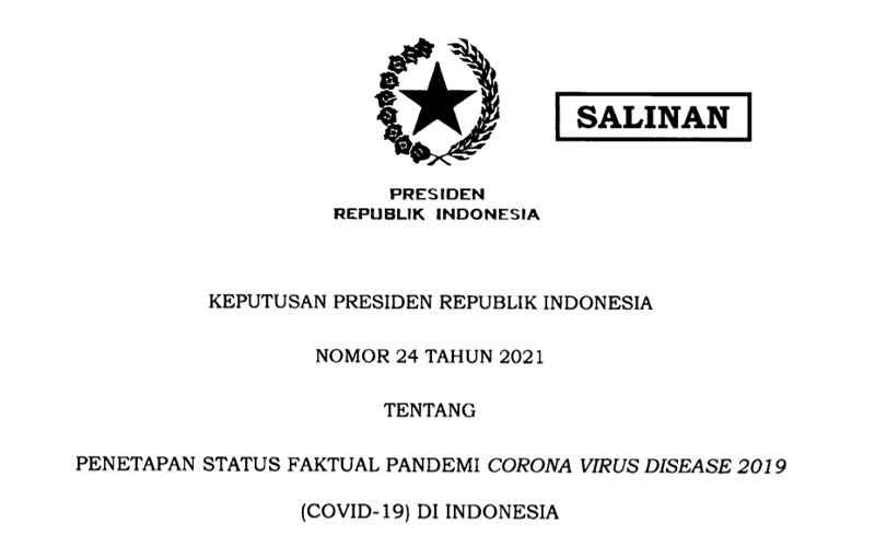 Jokowi Tetapkan Status Faktual Pandemi Covid-19