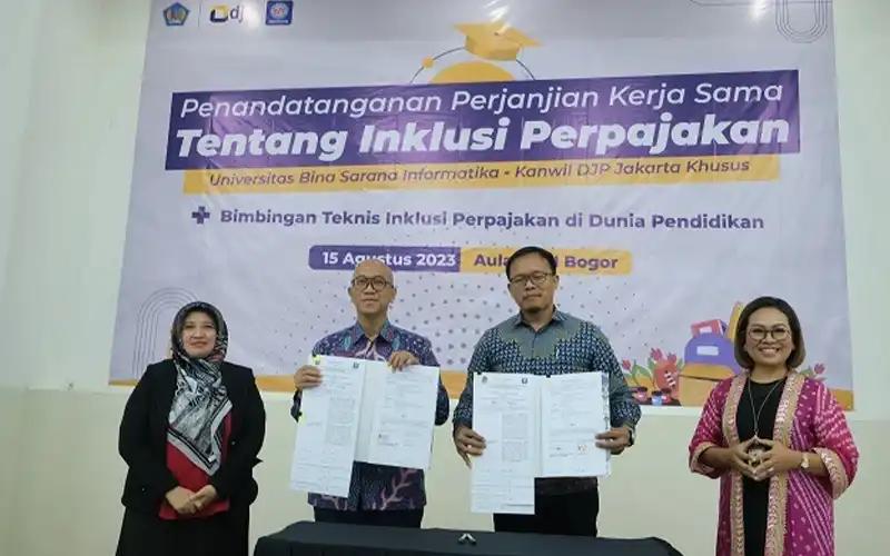 Kanwil DJP Ini Teken Kerja Sama Inklusi Pajak dengan UBSI PSDKU Bogor