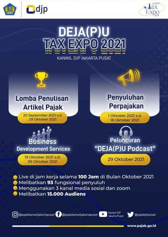 Kanwil DJP Jakpus Gelar DEJA(P)U Tax Expo 2021, Ada Lomba Menulis