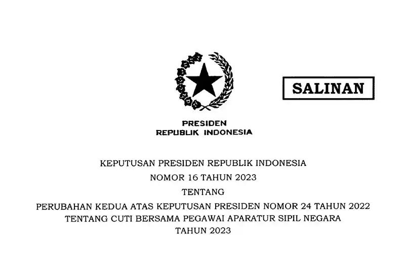 Keppres Baru Jokowi, Ini Daftar Cuti Bersama ASN yang Tersisa di 2023