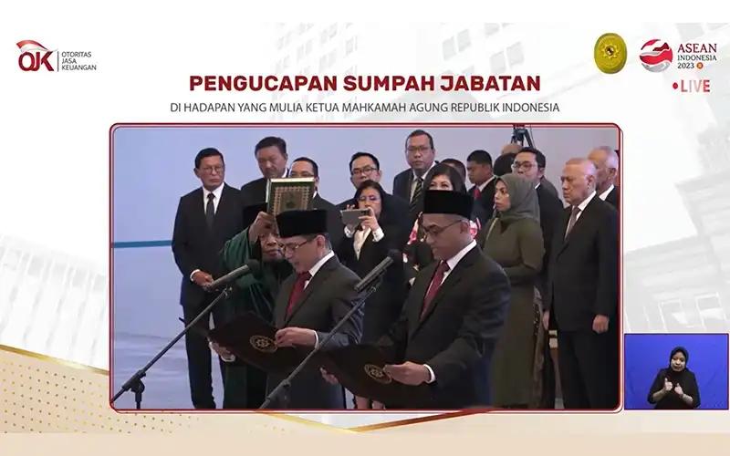 MA Resmi Lantik Agusman dan Hasan Fawzi sebagai Dewan Komisioner OJK