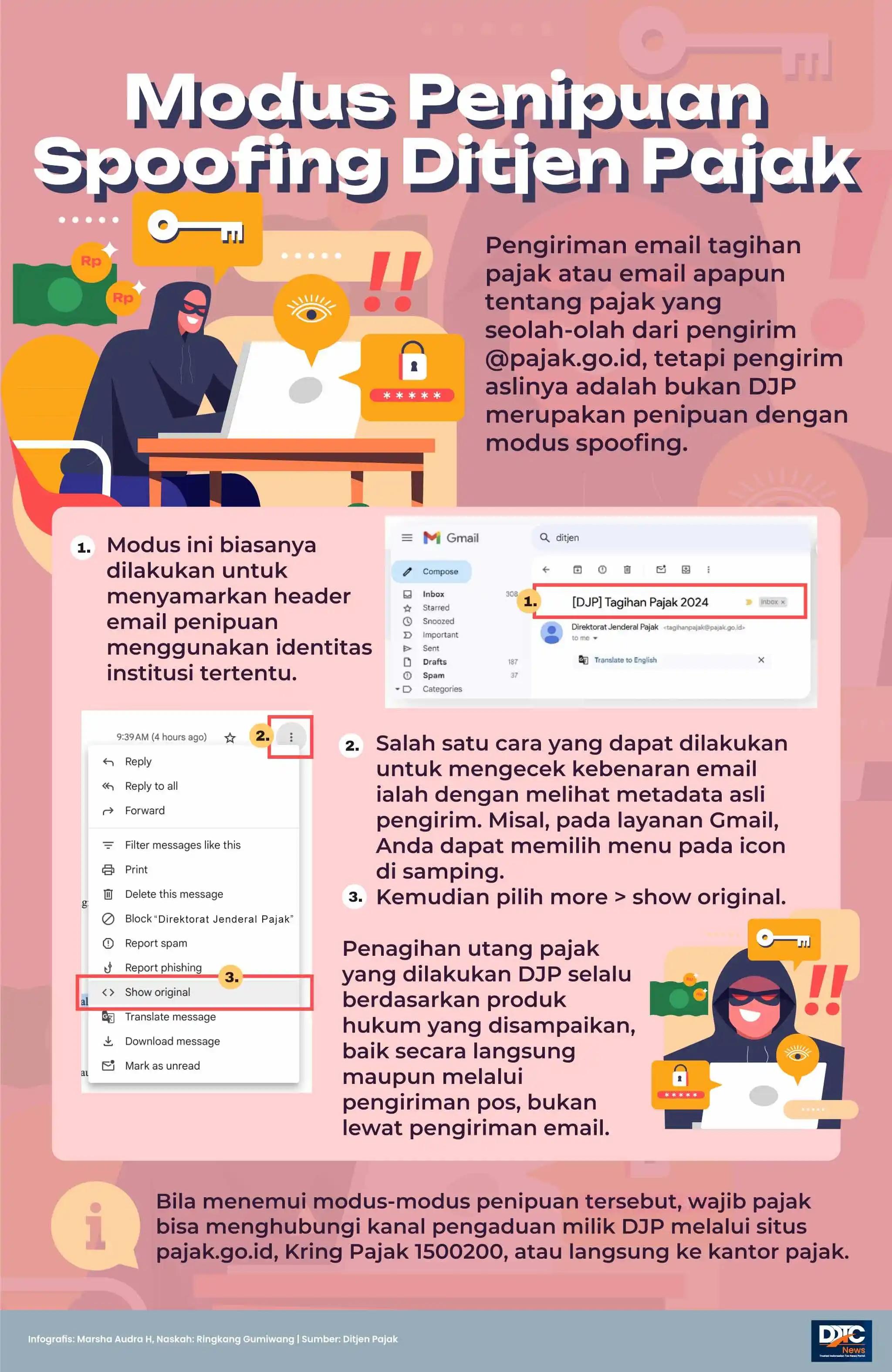 Modus Penipuan Spoofing Ditjen Pajak