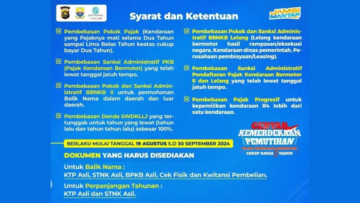 Pemprov Beri Lagi Pemutihan Denda Pajak Kendaraan Mulai Pekan Depan