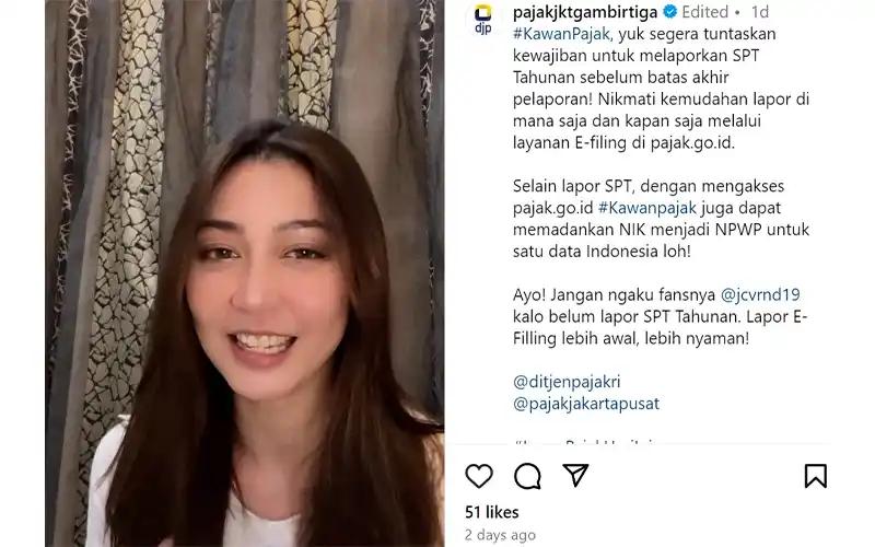 Pesan Veranda Eks JKT48 ke Penggemar: Jangan Telat Lapor SPT Tahunan