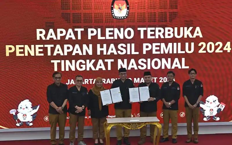 Resmi! KPU Tetapkan Prabowo-Gibran sebagai Presiden-Wapres Terpilih