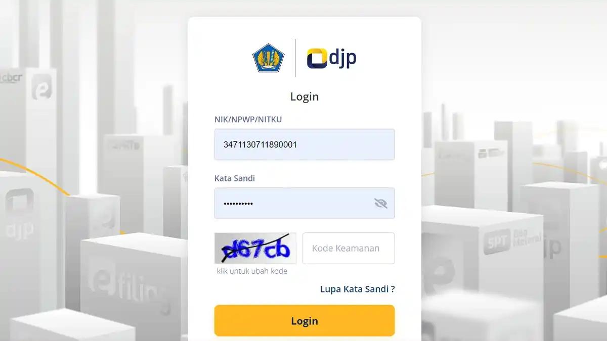 Solusi Gagal Login DJP Online dengan Kode Eror ‘Password Tidak Sesuai’