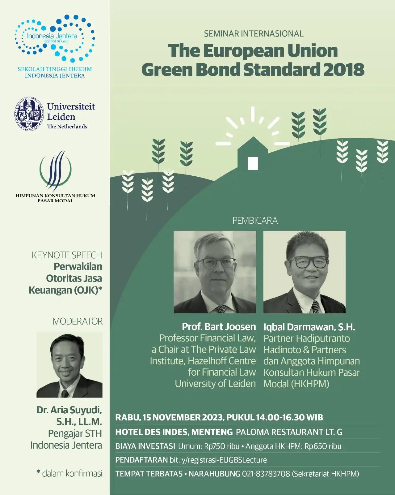 STH Indonesia Jentera Gelar Seminar Internasional Soal EU Green Bond