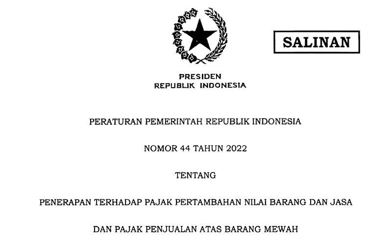Turunan UU HPP, Jokowi Resmi Teken PP Soal PPN dan PPnBM