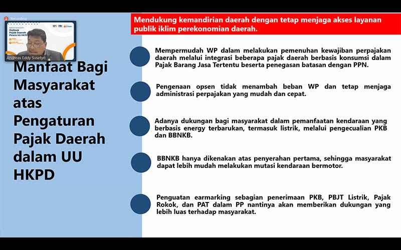 UU HKPD Bakal Ringankan Biaya Kepatuhan Wajib Pajak Daerah