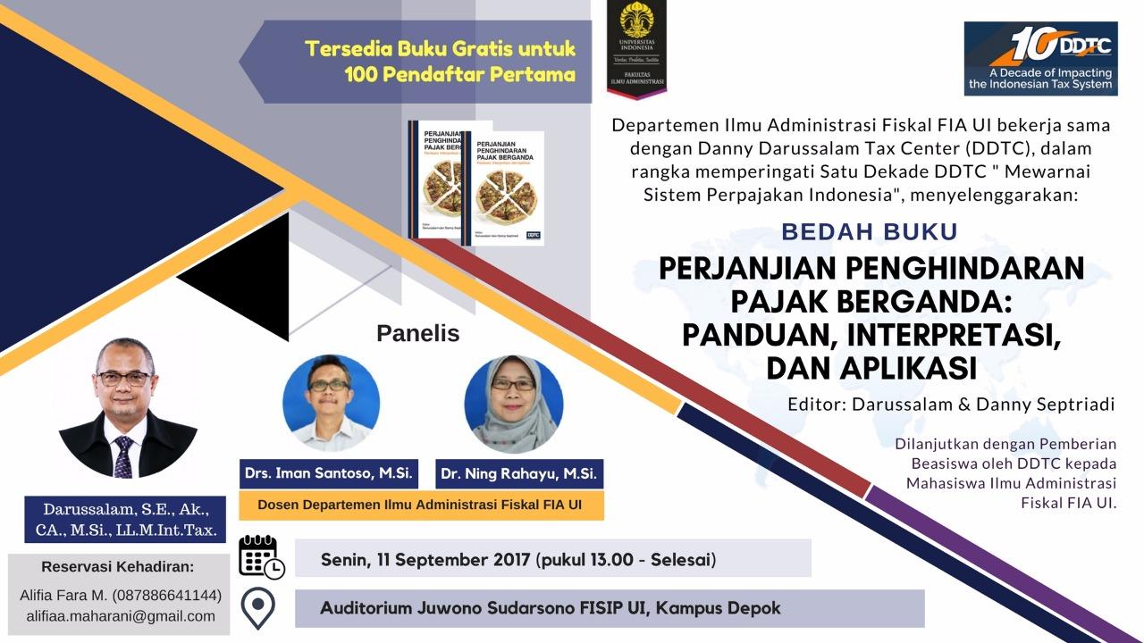 DDTC dan FIA UI Gelar Bedah Buku P3B di Kampus Depok