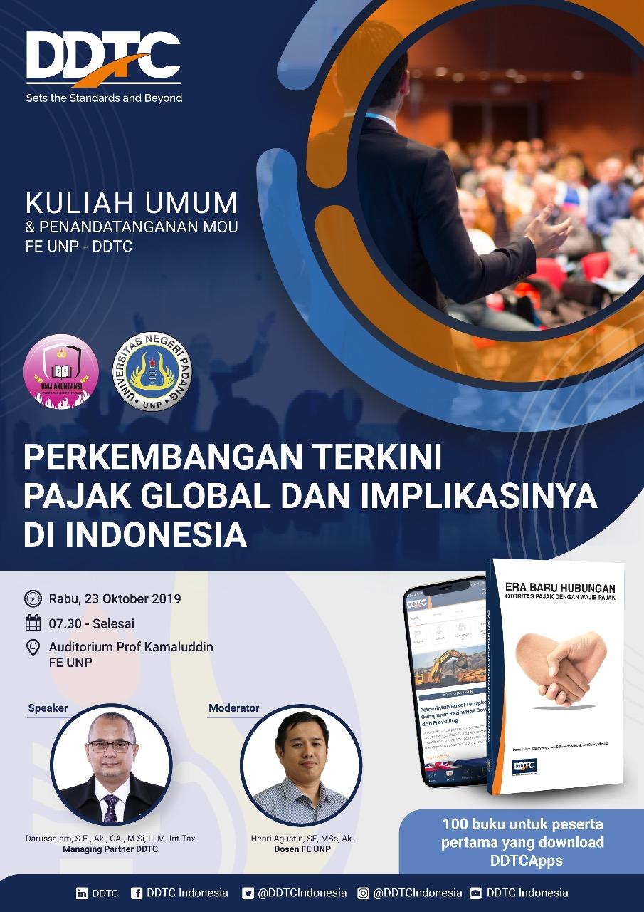 DDTC Gelar Kuliah Umum Pajak di Universitas Negeri Padang, Tertarik?