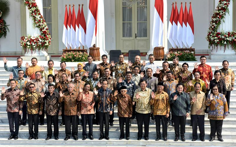 Jokowi Kenalkan Susunan Menteri Kabinet Indonesia Maju, Ini Rinciannya