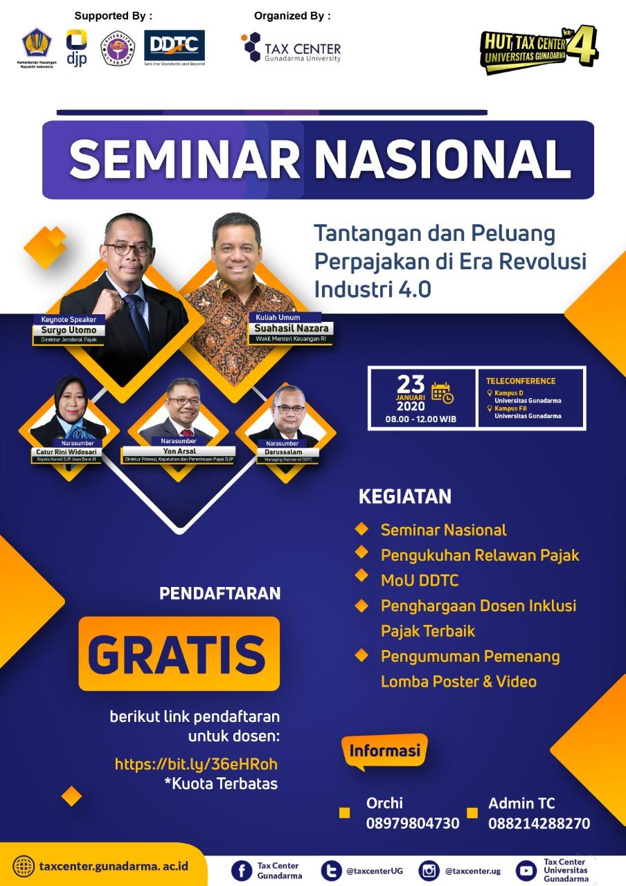 Gratis! Universitas Gunadarma Gelar Seminar Perpajakan