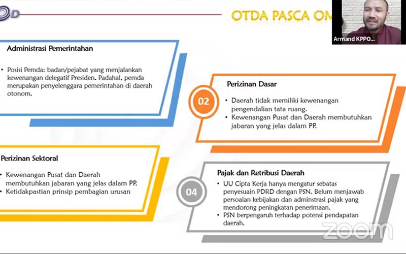 KPPOD: UU Cipta Kerja Belum Fokus Benahi Administrasi Pajak Daerah