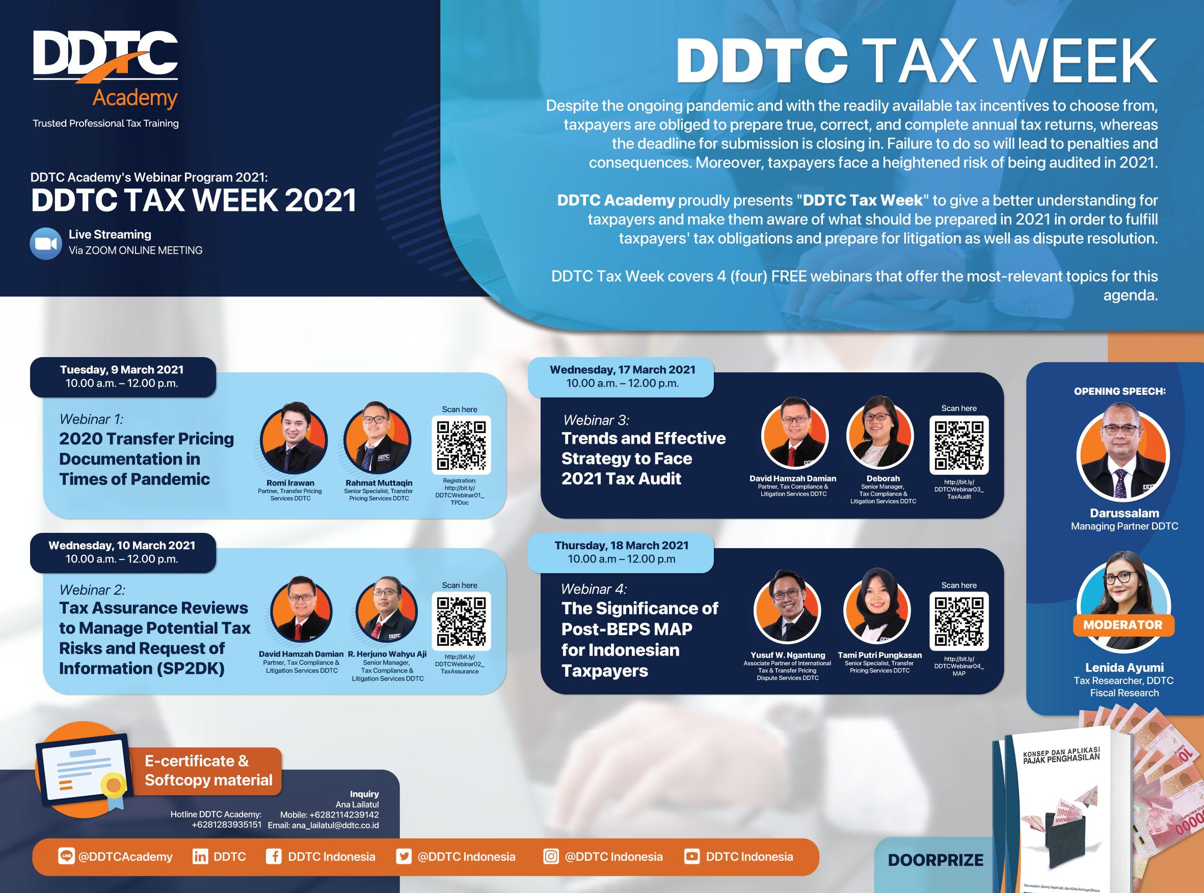 DDTC Tax Week Digelar! Ada 4 Webinar Pajak Gratis, Mau?