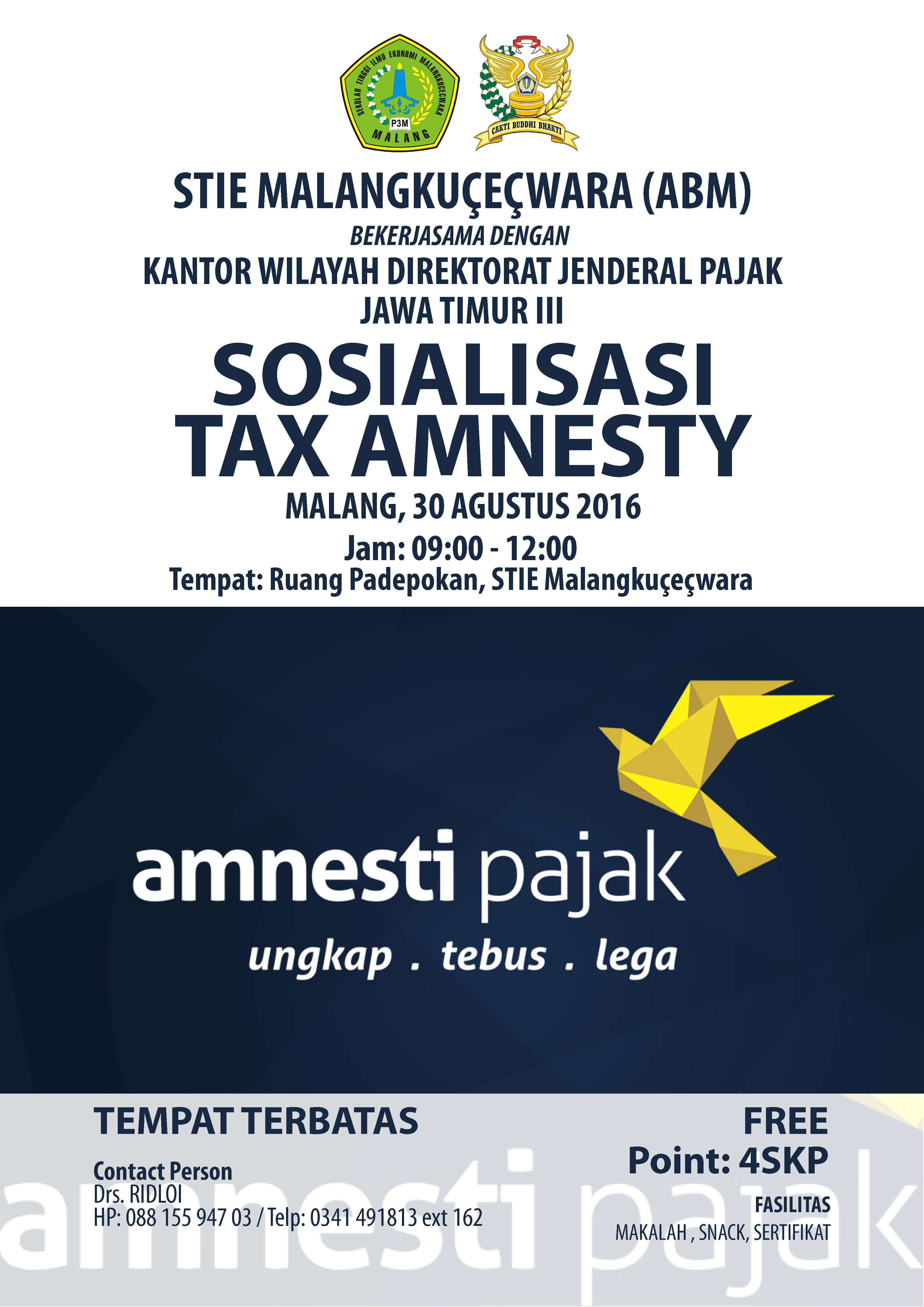 Hadiri Sosialisasi Tax Amnesty di Kota Apel