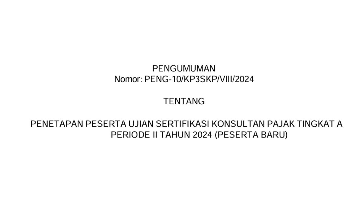 Ada 1.392 Pendaftar yang Ditetapkan Berhak Ikut USKP A Periode II/2024