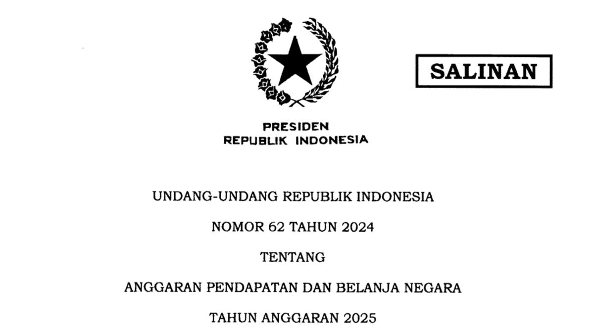 APBN 2025 Diundangkan, Penerimaan Perpajakan Dipatok Rp2.491 Triliun