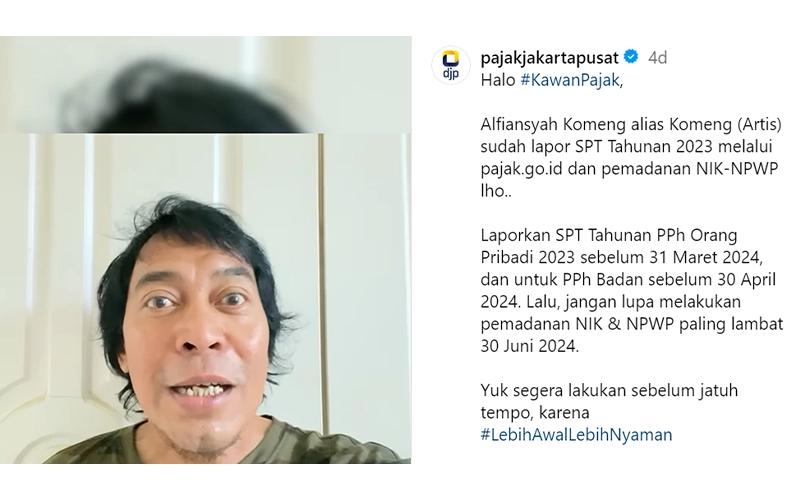 Deadline Tinggal Dua Hari, Komeng Ajak WP OP Segera Lapor SPT Tahunan