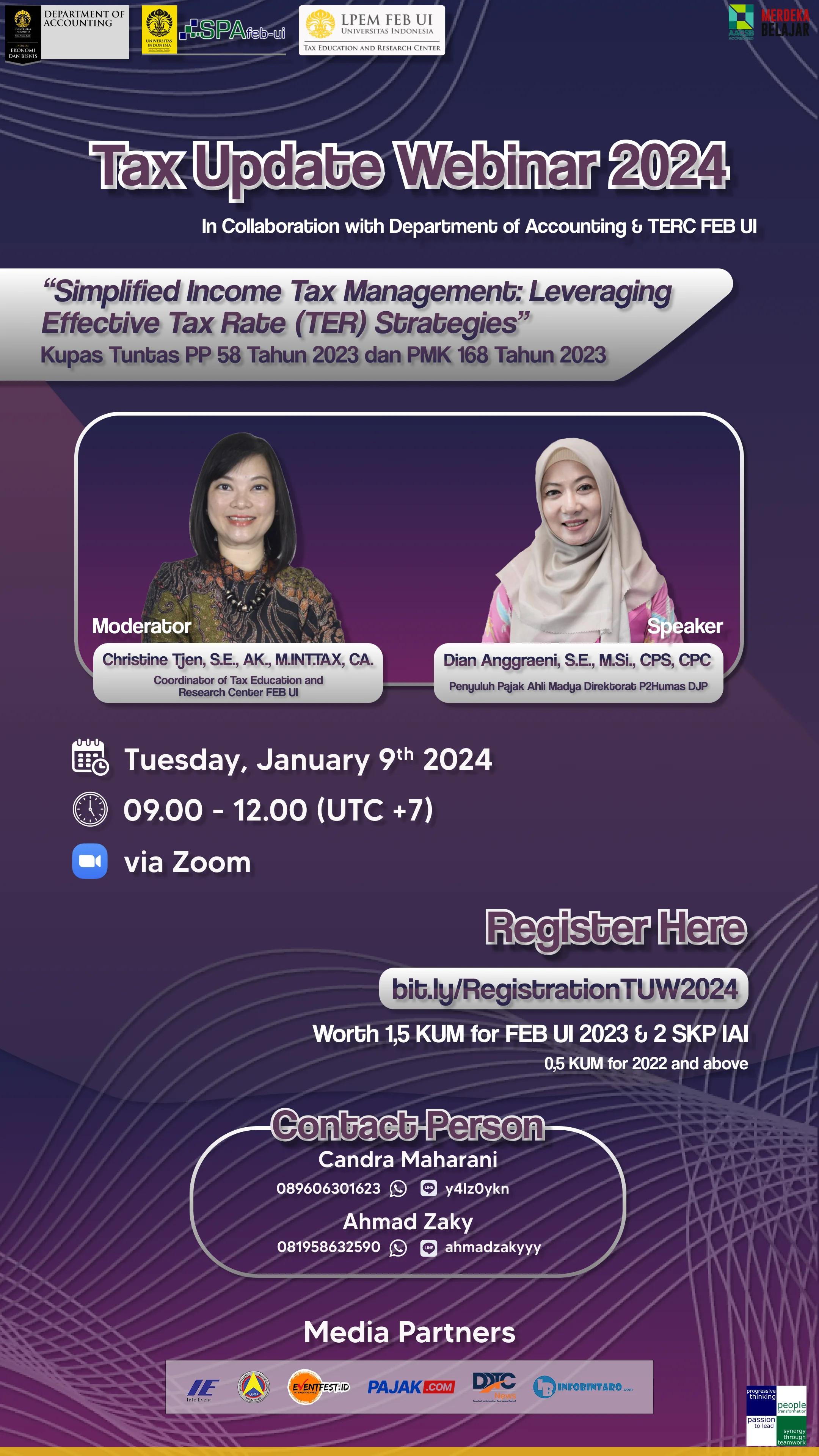 FEB UI Adakan Webinar soal Tarif Efektif PPh Pasal 21, Tertarik?