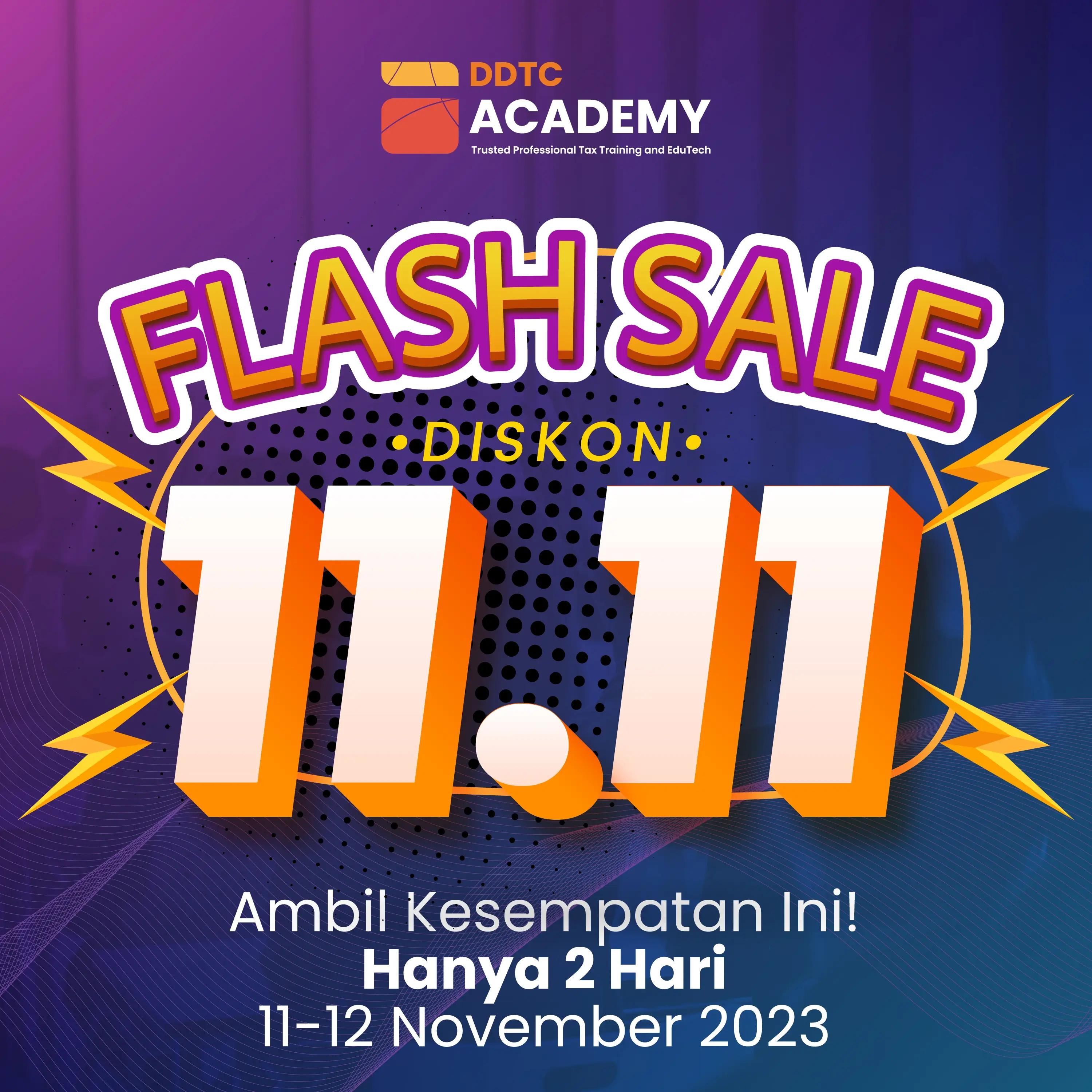 Flash Sale 11.11 Pelatihan DDTC Academy, Waktu Terbatas!