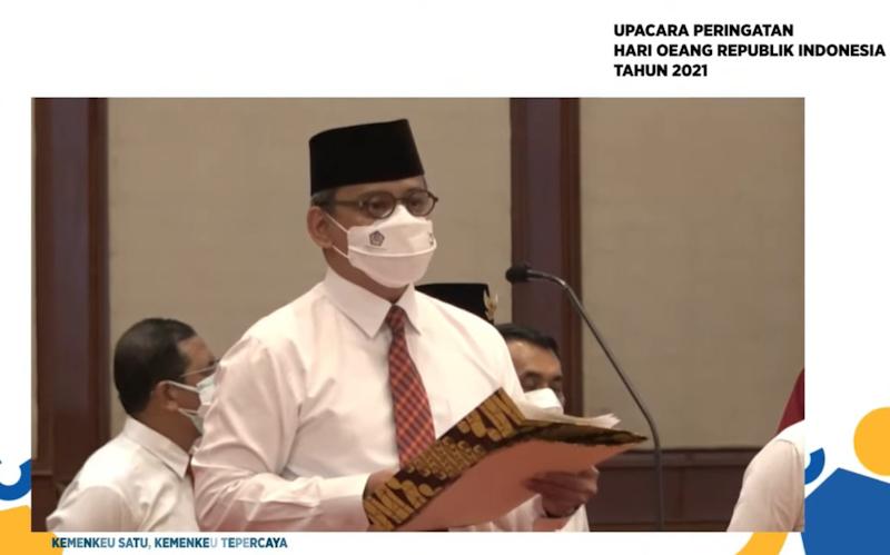 Hari Oeang, Wamenkeu Minta Jajaran Kemenkeu Dukung Implementasi UU HPP